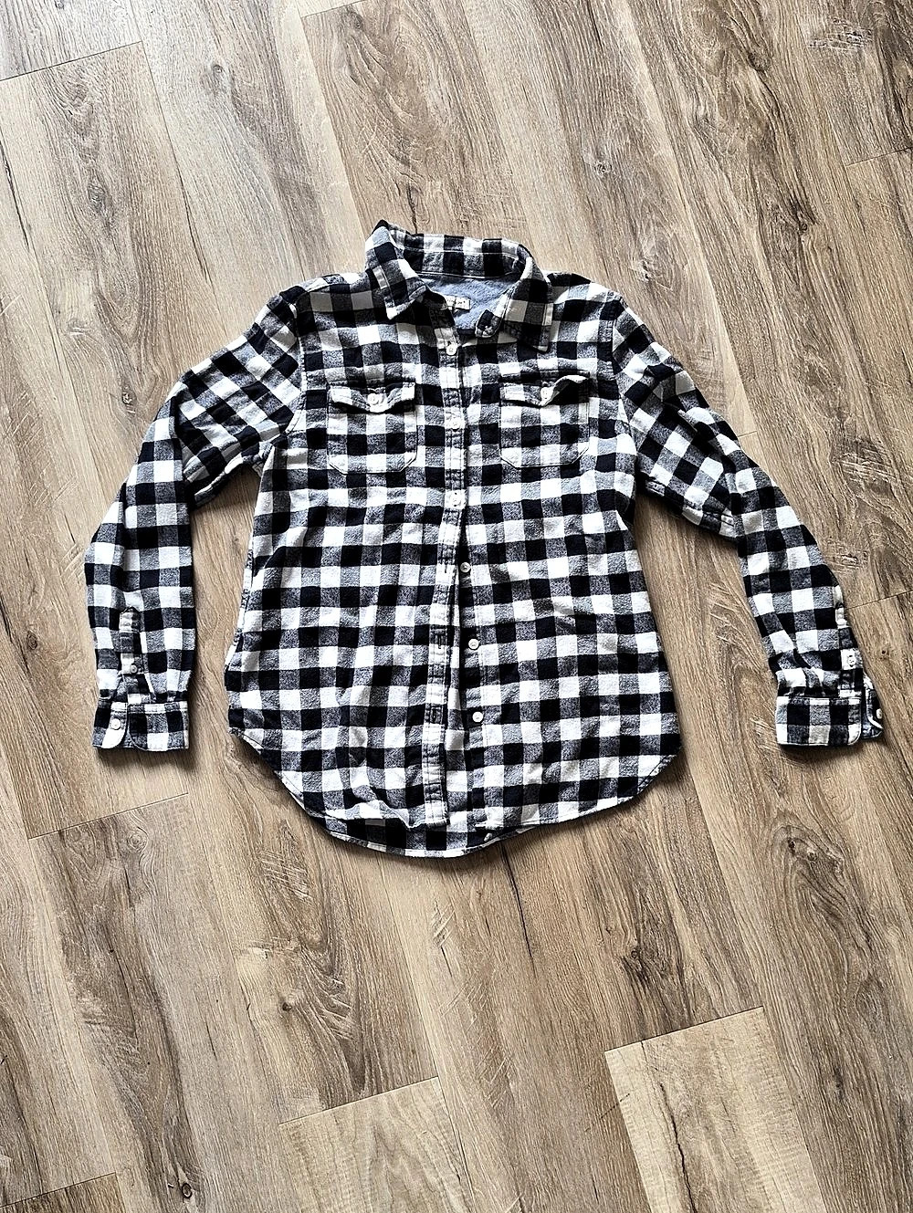 Tailor Vintage Black Buffalo Plaid Button Down Flannel
